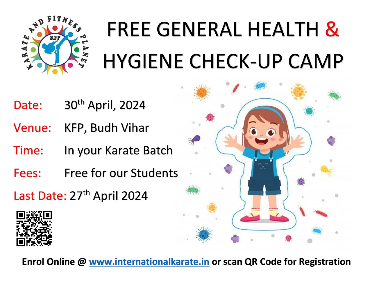 FREE GENERAL HEALTH & HYGIENE CHECK-UP CAMP - International Karate